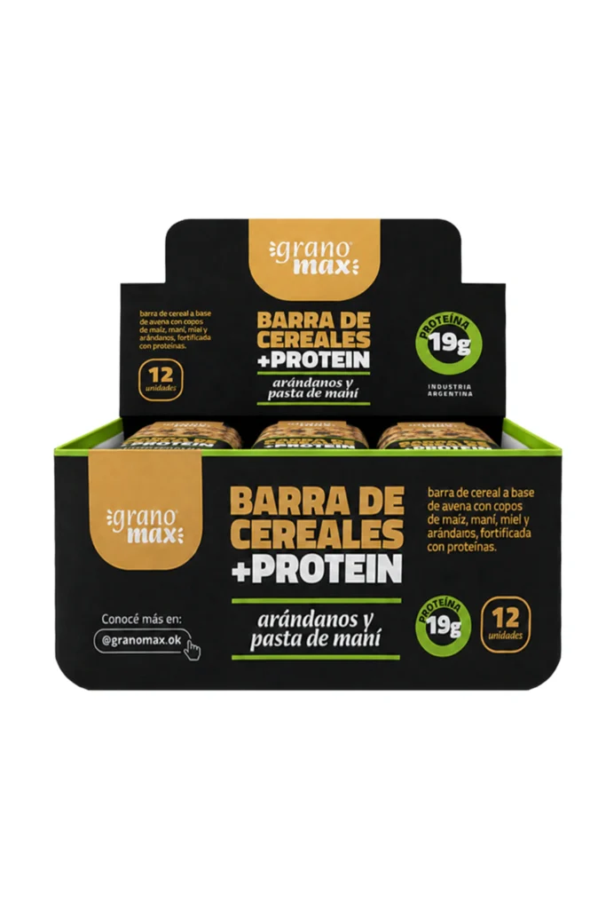 12 Barras PROTEIN+ Arándanos y Pasta de Maní x 40grs