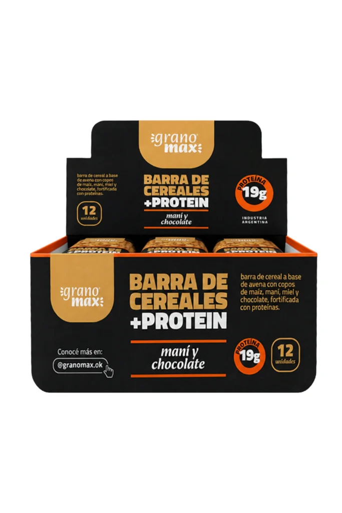 12 Barras PROTEIN+ Chocolate y Maní x 40grs