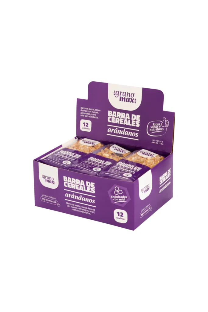 12 Barras de Cereal Arándanos x 40 grs