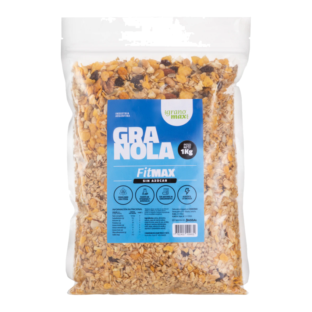 Granola FitMAX x 1kg SIN AZUCAR SIN MIEL