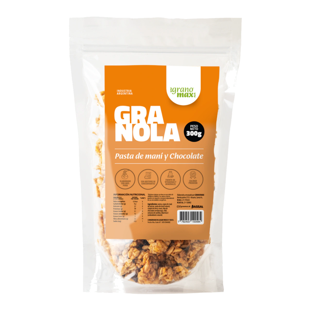 Granola Pasta de Maní y Chocolate x 300grs