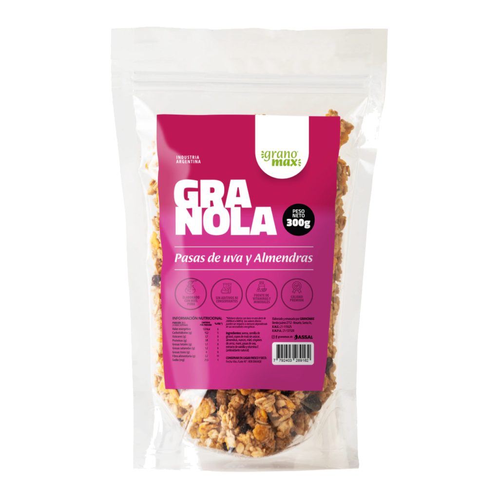 Granola Pasas de Uva y Almendras x 300gr