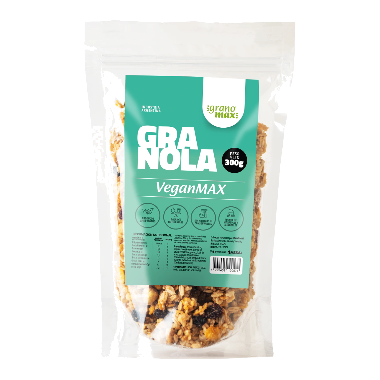 Granola VeganMAX x 300grs