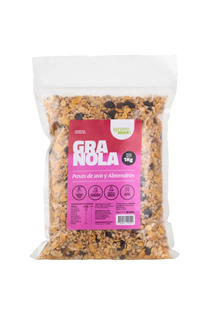 Granola con Pasas de Uva y Almendras x 1kg